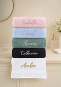Personalised Egyptian Cotton 600gsm Towels - Custom Embroidery, Super Soft, Highly Absorbent Luxury Quality Towels, Stunning Colours