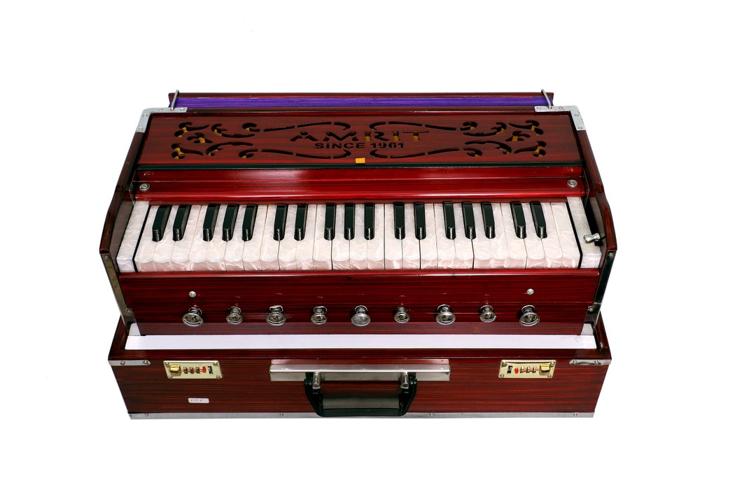 Portable Harmonium 3.5 Octave 9 Stooper Multi Bellow 440 Hz High ...