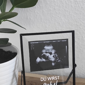 Schwangerschaft verkünden mit Bilderrahmen für das eigene Ultraschallbild / Foto Neugeborenes