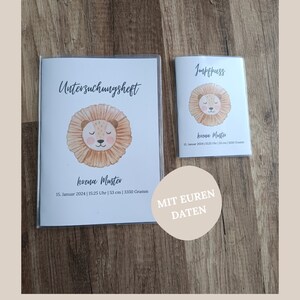 Untersuchungsheft Hülle und Impfpass Hülle personalisiert mit Namen | mit Innenfächer | Hochwertige Hülle für Untersuchungsheft und Impfpass