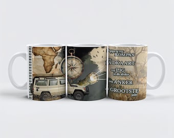 Afrikaanse Pappa 11oz Ceramic Mug Sublimation Design PNG, Afrikaans Mug, South African Afrikaans Vadersdag PNG, 11oz Fathersday mug gift