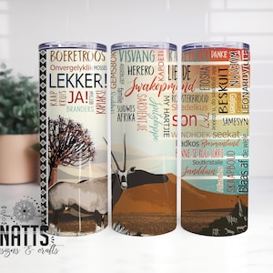 Namibian Afrikaans Skinny Tumbler Sublimation Design PNG, Afrikaans Tumbler, Namibian PNG, 20oz Skinny Tumbler Design PNG, Namibie