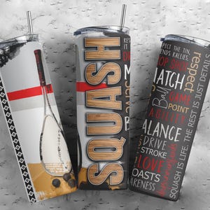 Squash 20oz Skinny Tumbler Sublimation Design PNG, Squash Sport Tumbler Wrap, Squash Tumbler PNG, 20oz Skinny Tumbler PNG, Instant Download