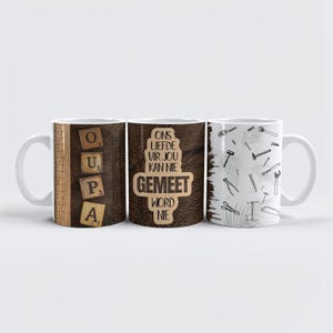 Afrikaanse Oupa en Pappa Ceramic Mug Sublimation Design PNG, Afrikaanse beker geskenke, Afrikaans Vadersdag PNG, Fathersday gift ,Oupa png