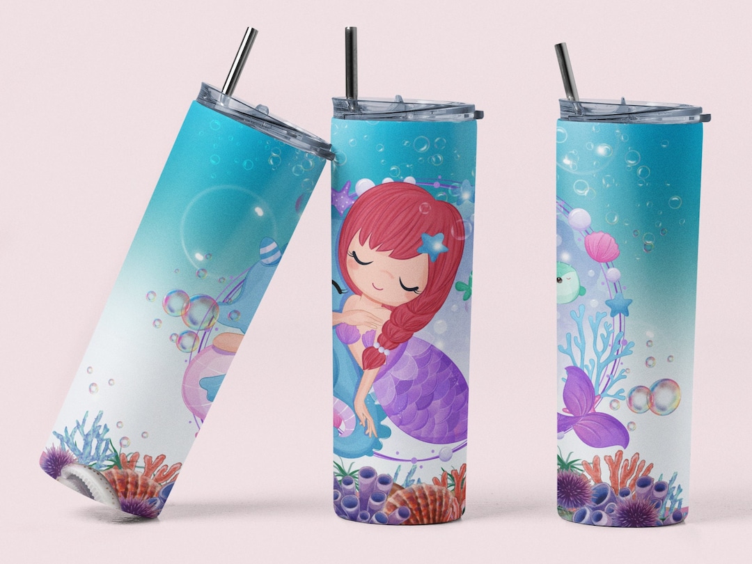 Mermaid Skinny Tumbler Sublimation Design PNG, Mermaid Under the Sea ...