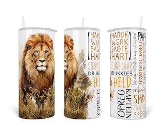 Afrikaanse Pappa 15oz Skinny Tumbler Design PNG, vaso afrikaans para papá, sudafricano Afrikaans Vadersdag PNG, vaso del Día del Padre de 15oz