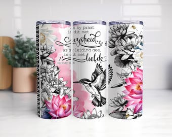 20oz Spreuke 31:26 Tumbler Ontwerp | Afrikaanse Christelike Beker | Sy praat met wysheid Sublimasie PNG