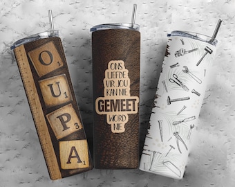 Afrikaanse Oupa en Pappa Gobelet skinny Sublimation Design PNG, Gobelet afrikaans, Afrikaans Vadersdag PNG, Gobelet fête des pères 20 oz, Oupa png thumbnail