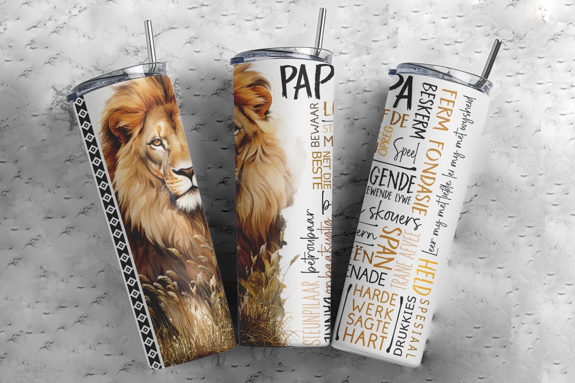Afrikaanse Pappa Skinny Tumbler Sublimation Design PNG, Afrikaans Tumbler, South African Afrikaans Vadersdag PNG, 20oz Fathersday tumbler