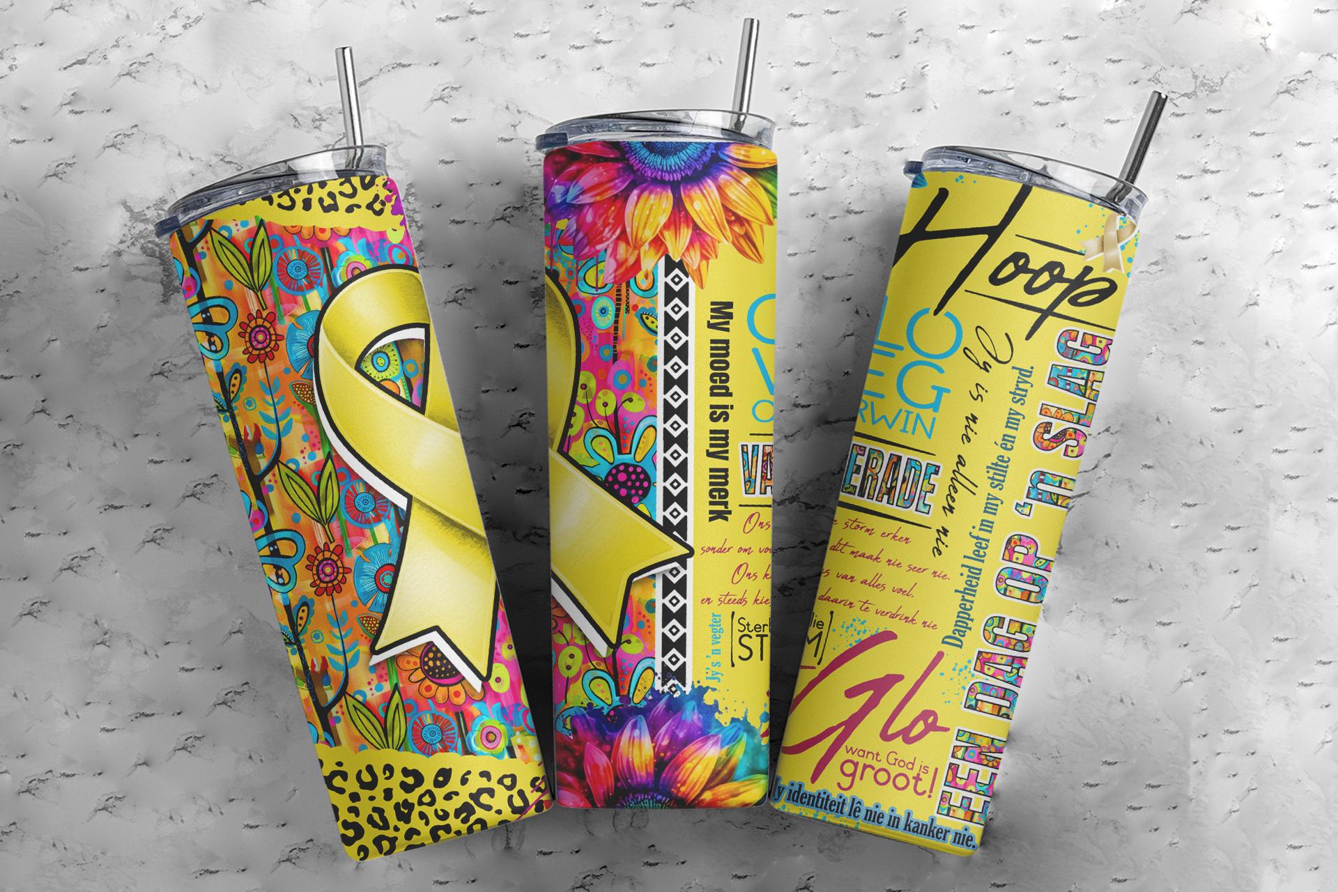 Kanker Design Afrikaans Cancer Motivation Tumbler Designs – 20oz Sublimation PNG ...