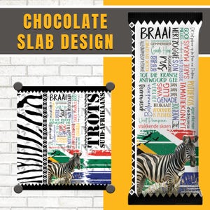 Trots Suid-Afrikaans Slab omslag  - Slab wrapper for South Africans, Proudly South African Chocolate wrapper