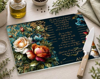 Onse Vader Gebed PNG | Afrikaans Onse Vader Gebed | Navy & Rose Snybord Ontwerp | Christian Kitchen Decor | Sublimation PNG | A4