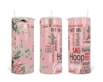 Diseño de sublimación de vaso delgado de 15 oz Protea en afrikáans sudafricano PNG, vaso afrikáans, afrikáans sudafricano PNG