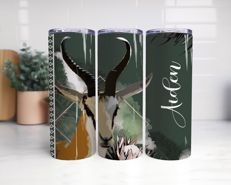 Springboksimple Geometric Suid-afrikaanse Springbok Skinny Tumbler 20oz Sublimation Design PNG - Etsy