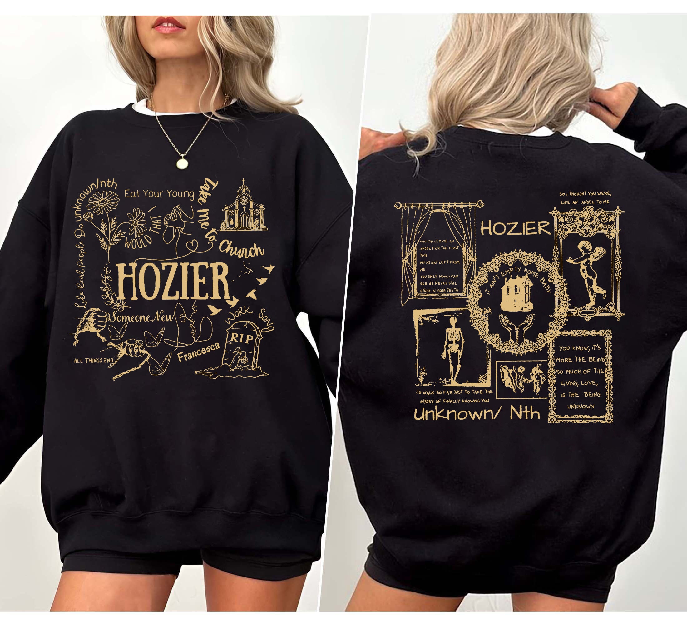 Unreal Unearth Hozier 2Side Sweatshirt, Hozier Tour 2024