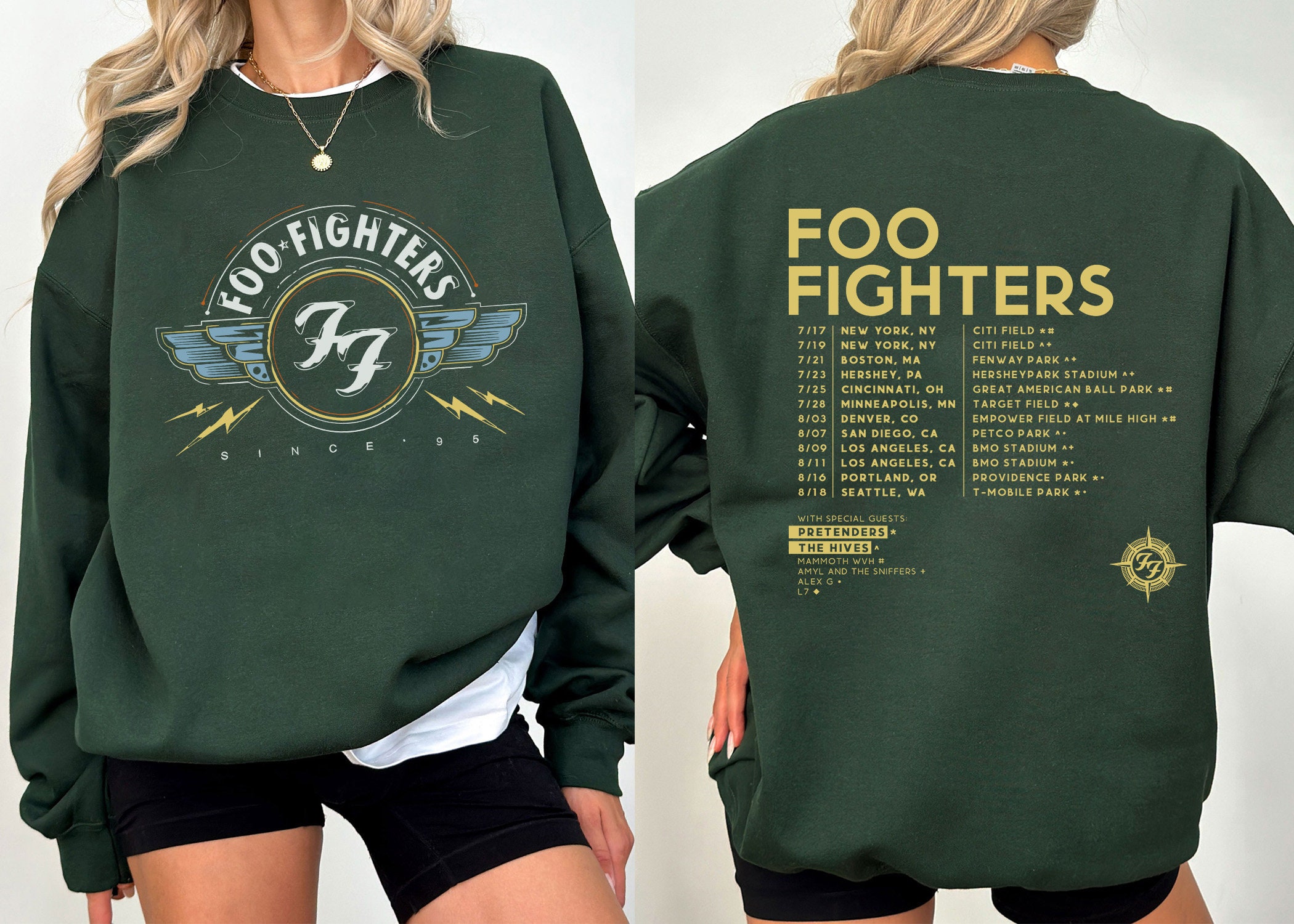 Vintage FF Band Fighters Tour 2024 Shirt, FF Band Fighters Shirt