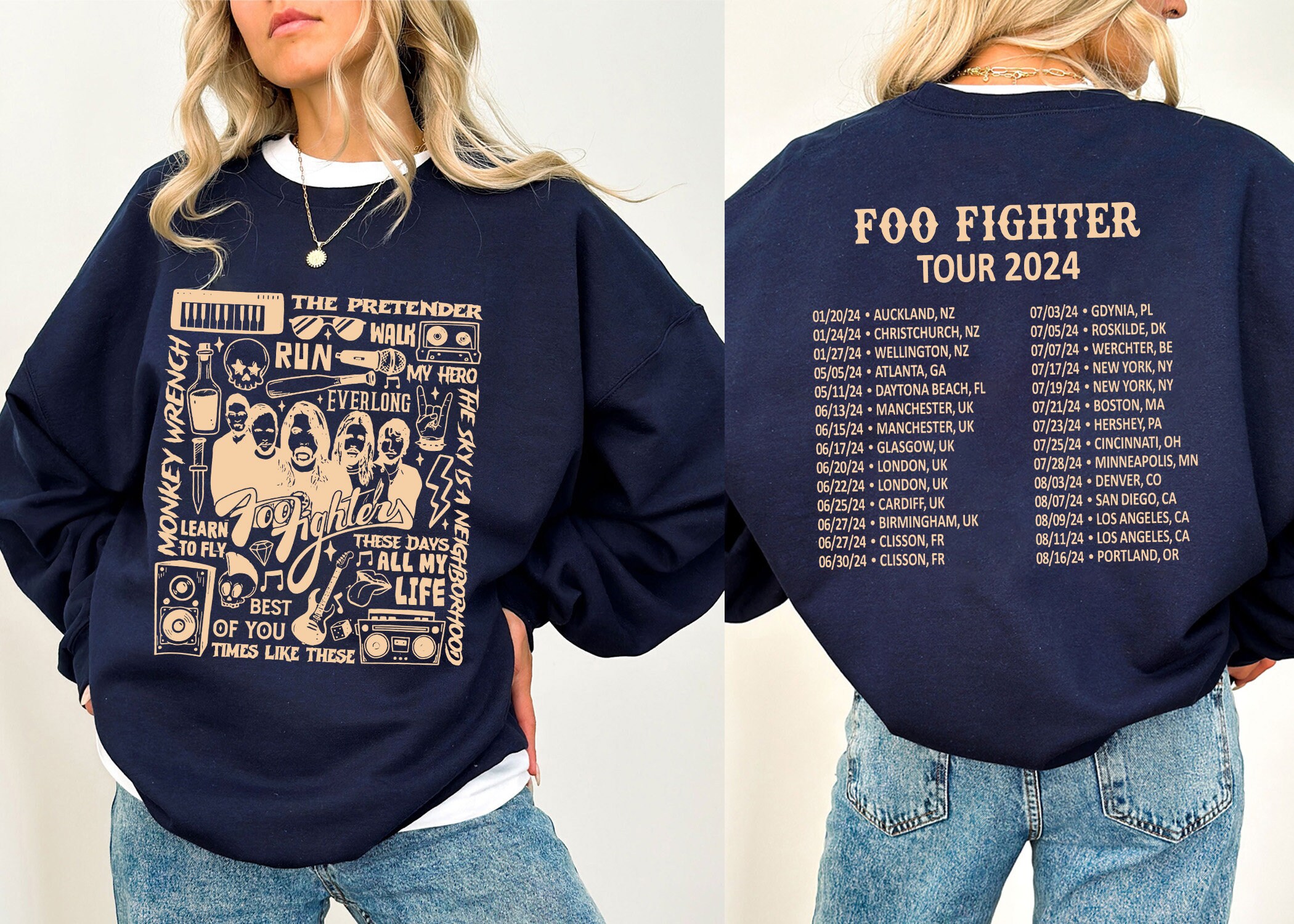 FF Band Fighters 2024 Tour Shirt, Everything or Nothing at All Tour 2024 Shirt