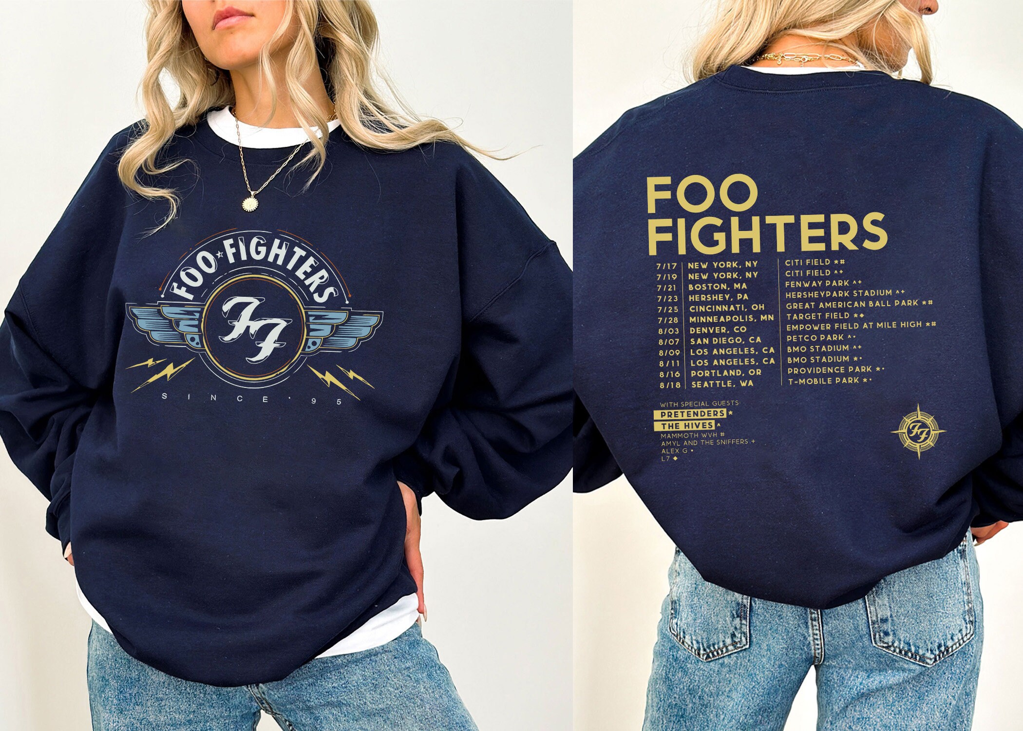 Vintage FF Band Fighters Tour 2024 Shirt, FF Band Fighters Shirt