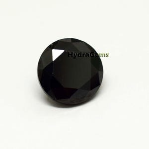 Black Diamond Earrings: 4-5 Ct Round Faceted Gemstone
