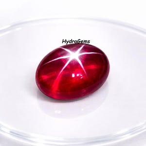 Rare 6-Ray Asterism 10 Ct Deep Red Natural Burmese Star Ruby Cabochon Egg Shape Certified Loose Gemstone Myanmar Summer Discount Gift Deal
