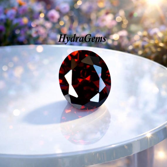 Oval Cut Almandine Mozambique Garnet 6 Carat Rich Blood Red Precision Faceted Deep Wine Garnet Loose (10x8x5 mm) for Fine Custom Jewelry