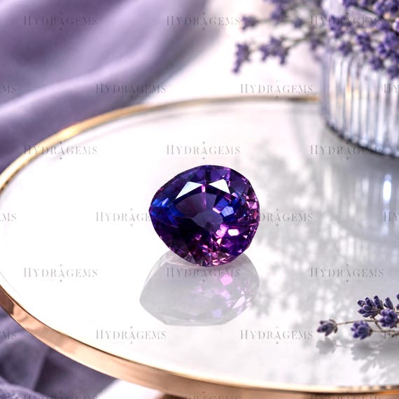 Certified Brazilian Alexandrite 9.40Ct Natural Color Changing Tear Cut Gemstone Rare Blue-Purple Red Shift June Birthstone Father’s Day Gift