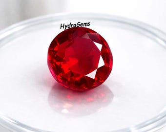 13 Ct Natural Pigeon Blood Ruby Round Cut Burma Certified Loose Gemstone Rare Myanmar Red Ruby Collector Jewelry Stone Summer Sale