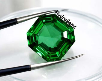 16 Ct Natural Zambian Emerald Radiant Cut Green May Birthstone Certified Loose Gemstone AAA Collector Jewelry Stone Summer Sale