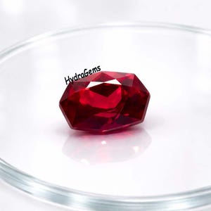 10 Karat natürlicher, taubenblutroter Rubin im Fantasieschliff, zertifizierter, loser burmesischer Rubin, tiefrot, für Ringe, Verlobungen, Geburtsstein Juli, Geschenk, Sommerangebot