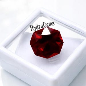 Rubí natural de Mozambique de 8 quilates, gema suelta, rojo intenso, octogonal facetada, calidad A+, piedra de nacimiento de julio, ideal para la elaboración de joyas, regalo de verano.