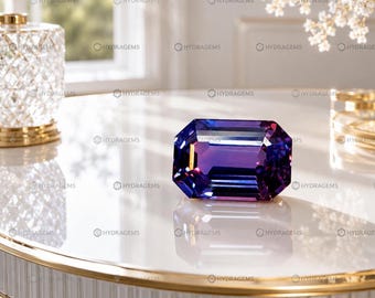 Alessandrite naturale 18 carati, gemma con cambio di colore, certificata, pietra sciolta, origine brasiliana, rara, regalo di lusso per anello e ciondolo.