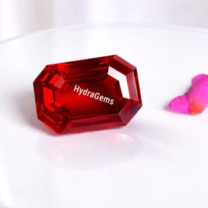 12 Ct Natural Red Ruby VVS Clarity Emerald Cut Luxury Gemstone Burma Ruby Loose Stone for Ring Pendant Certified High Quality Jewelry Gift