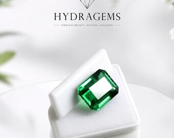 Rare Vivid Green Colombian Emerald 9.50 Carat, Certified Natural Loose Gem, Statement Emerald Cut Stone for Luxury Ring & Fine Jewelry
