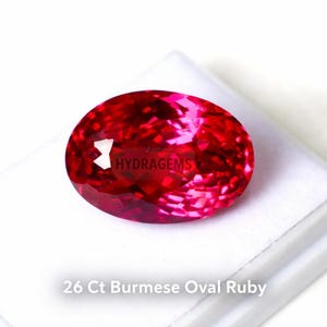 AAA 18 x 14 x 10 mm bloedrode Birma-robijn, losse 26 kt ovaal geslepen edelsteen van topkwaliteit, exclusief kerst en nieuwjaar – slechts 1 beschikbaar