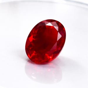 11 carats rubis rouge sang naturel de taille ovale, pierre gemme en vrac, rubis de feu pour bague de fiançailles, rubis certifié, pierre de naissance de juillet, offre spéciale d'été