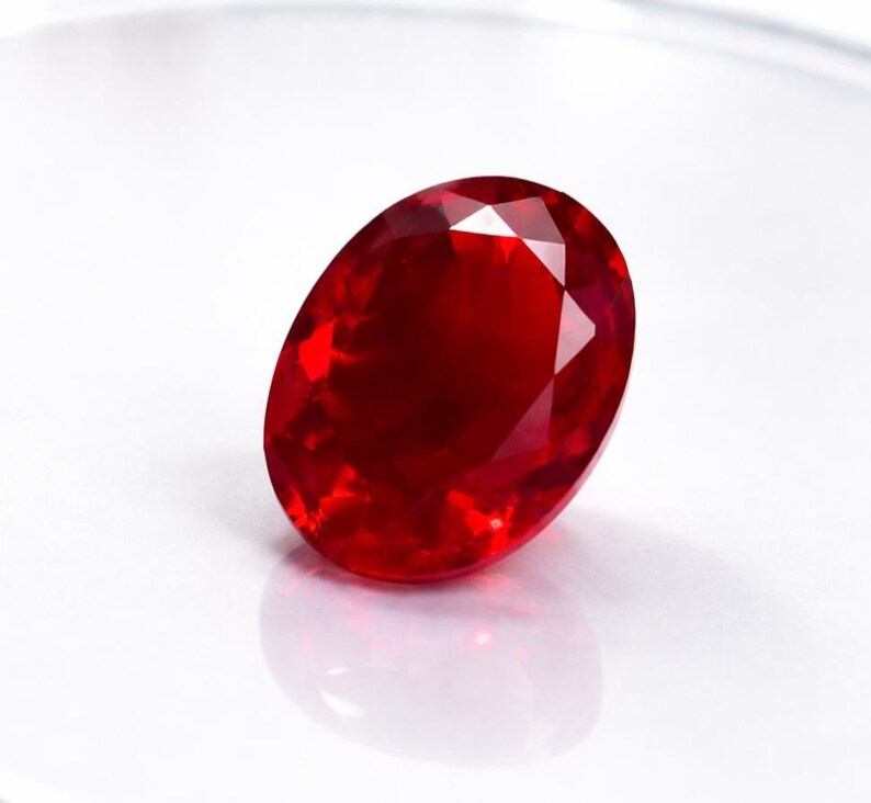 11 Ct Natural Blood Red Ruby Oval Cut Loose Gemstone Fire Ruby Stone ...