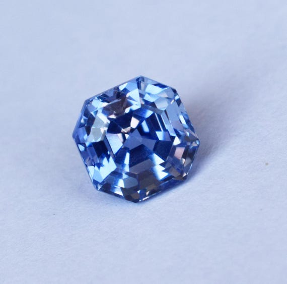 Light Blue Sapphire Gemstone: 5-7 Ct Radiant Cut, September