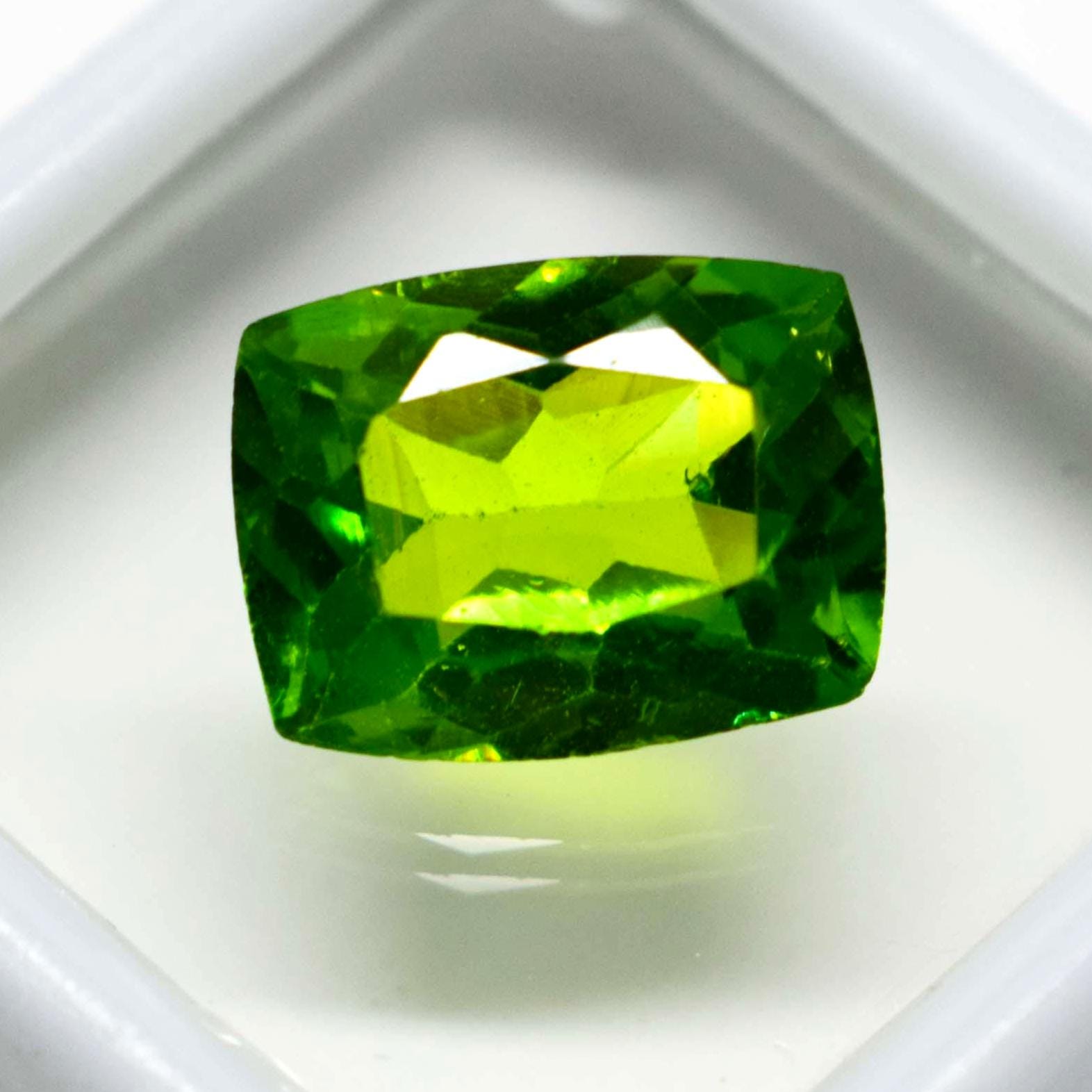 Green Peridot Loose Gemstone 8.40Ct: Cushion Cut, AAA Quality, August Birthstone