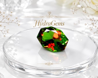Alessandrite naturale da 8 carati con cambio di colore, taglio fantasia, gemma sciolta, certificata di origine brasiliana, per anello, gioielli pregiati, pietra portafortuna di giugno, regalo di lusso.