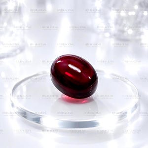 3.50 Ct Natural Blood Red Ruby Unheated Untreated Cabochon Egg Shape Rare Burmese Ruby, Certified Loose Gemstone, Luxury Jewelry Summer Sale