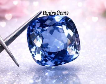 Zafiro azul natural de talla cojín, 10,00 ct, calidad AAA++, piedra preciosa suelta de Ceilán, azul real intenso.