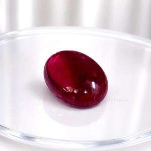 Cabochon, pierre de naissance rouge foncé, 11 carats, pierre précieuse en vrac certifiée, rare, naturel, rubis sang de pigeon du Mozambique, cadeau de fête des pères