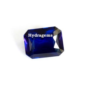 Faceted Emerald Cut Bi-Color Sapphire: 10-12 CT Natural Loose Gemstone