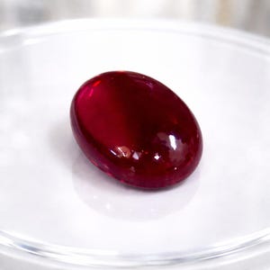 Rubí natural de Mozambique de 11 quilates, color rojo sangre de paloma intenso, cabujón ovalado, gema suelta, piedra de nacimiento de julio, rubí rojo certificado, regalo con descuento de verano