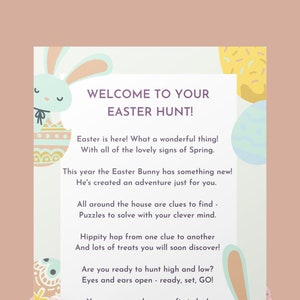 Indoor Easter Scavenger Hunt, Easter Digital Download, Easter Game, Easter Egg Hunt