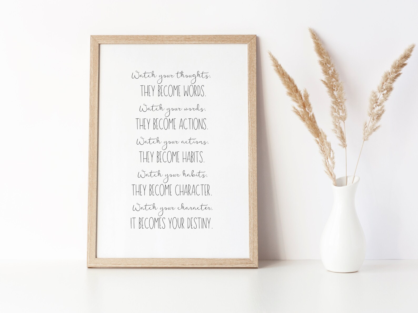 PRINTABLE Quote Wall Decor Inspirational Quote Wall Art Inspirational Saying Printable Watch ...