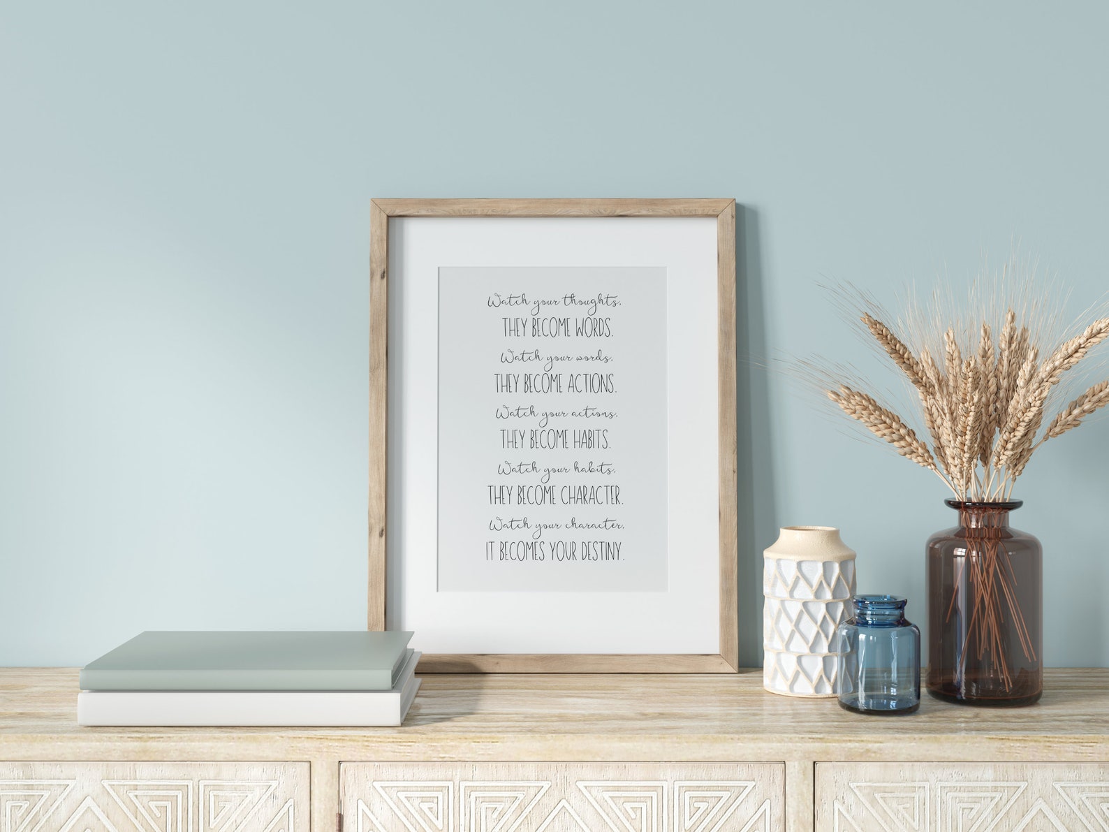 PRINTABLE Quote Wall Decor Inspirational Quote Wall Art Inspirational Saying Printable Watch ...