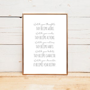 PRINTABLE Quote Wall Decor | Inspirational Quote Wall Art | Inspirational Saying Printable ...