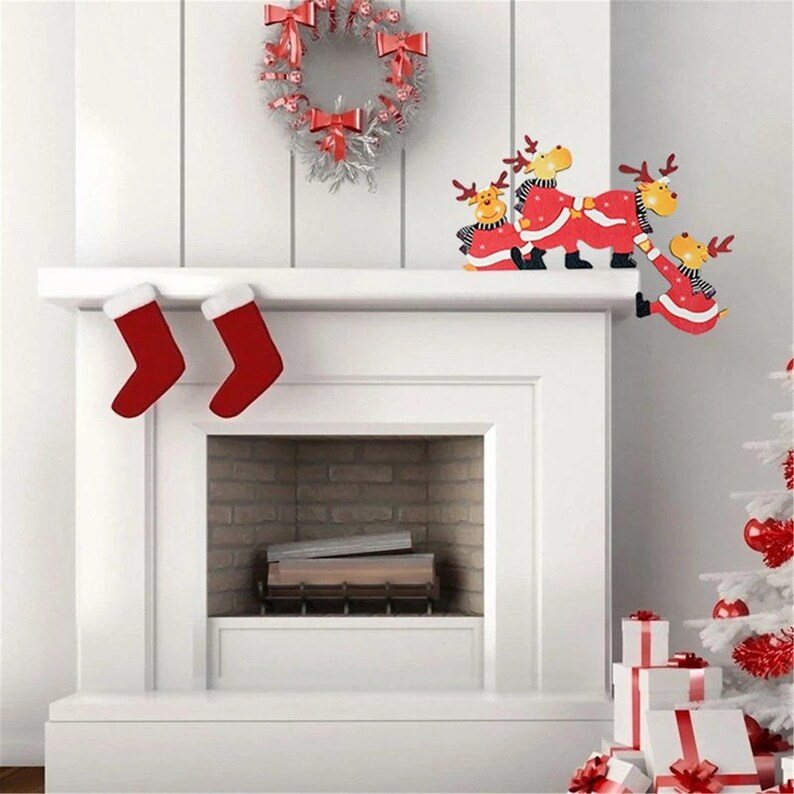 2022 Christmas Door Frame Decoration Santa Claus Elk Angel Etsy