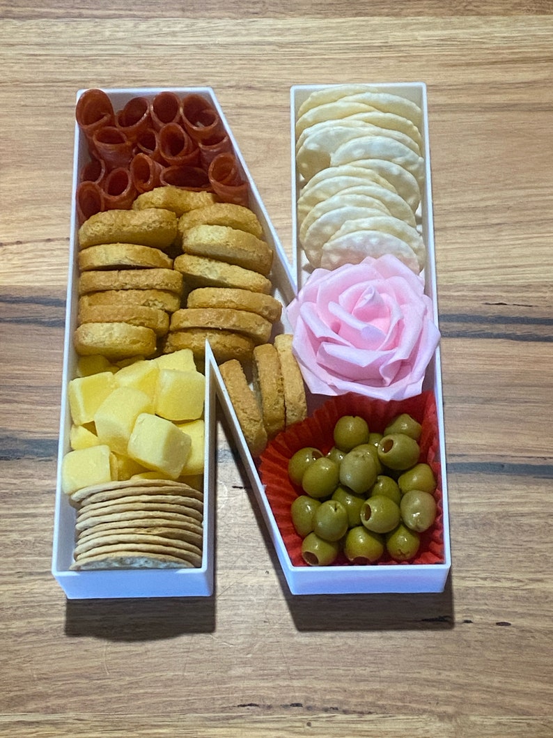 Fillable Name Tray Serving tray , fillable letter box , reusable charcuterie letters , food number box , RN Tray , RN Food Letters , image 3